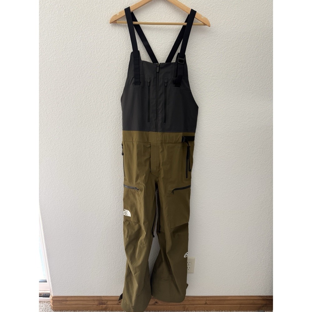 North Face Mens Summit Series A CAD Futurelight Bib Pants Small Green Snow Ski